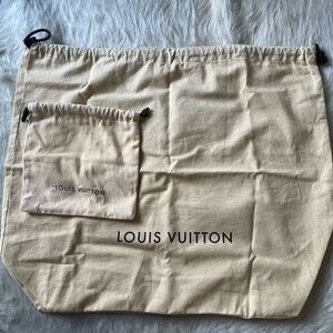 Authentic LouisVuitton drawstring dusbags set of 2
